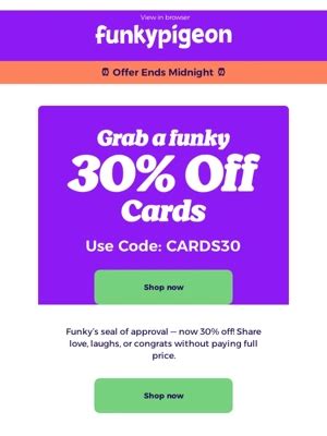 Image result for Funky Pigeon Discount Code