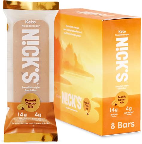 Amazon.com : Nick's Protein Bars Krispy Cookie | 16g protein | 210 ...