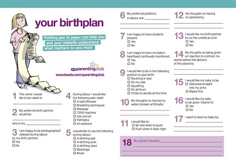 47+ Printable Birth Plan Templates [Birth Plan Checklist] - Template Lab