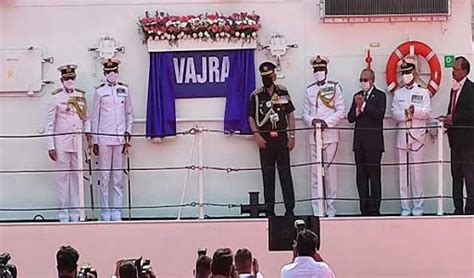 Indian Coast Guard Ship 'Vajra' commissioned to the Indian Coast Guard