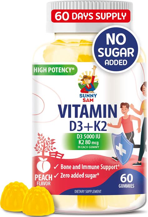 Amazon.com: Vitamin D3 Gummies for Kids & Adults 2000 IU - High-Absorption Natural Vitamin D ...