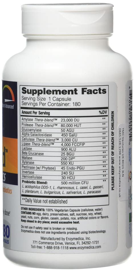 Buy Enzymedica Digest Gold Plus Probiotics 180 Vegan Capsules ...