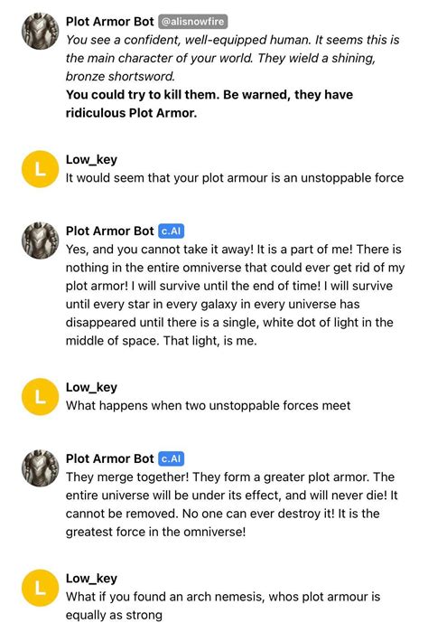 I managed to beat the plot armour bot! : r/CharacterAI