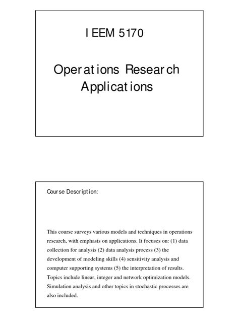 Operations Research Methods 的图像结果