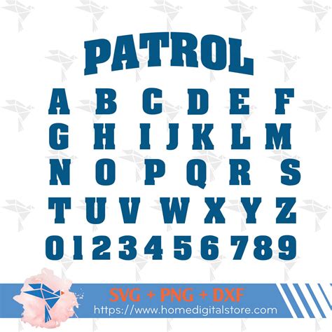 Paw Patrol Font SVG, PNG, DXF