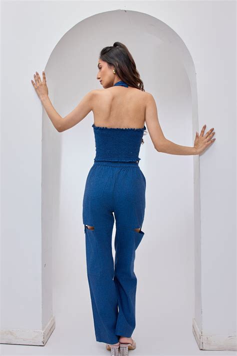 Denim Blue Cut - Out Pants – Modau