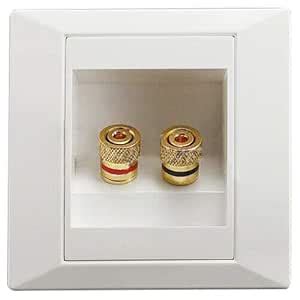 PRAV® 86x86mm 2 Binding Post Banana Plug Audio Jack Wall Face Plate ...