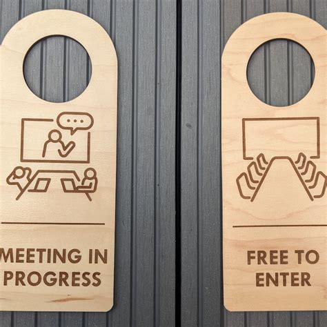 Meeting in Progress Sign 的图像结果