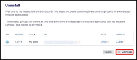 How to Uninstall One-Click Apps in cPanel