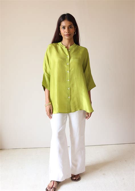 Lime Green Embroidered Shirt – Andaaz by Jyoti Dhawan