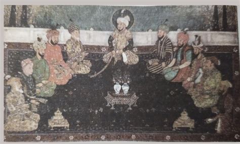 The given picture is the picture of Timurlane (in the centre) which was ...