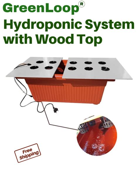 Hydroponic System with Wood Top – Greenloop
