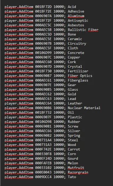 Image result for Fallout 4 Items Code Image