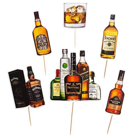 A212 Alcohol Cake Toppers | Paper Theme Toppers Set – Vinayak De Food Mart
