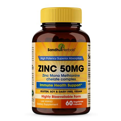 Zinc 50 mg Capsules 60 Ct – sandhuherbals