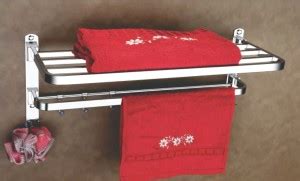 Suzi Squre Stainless Steel Dual Folding Towel Rack/Hanger/Stand 24 Inch ...