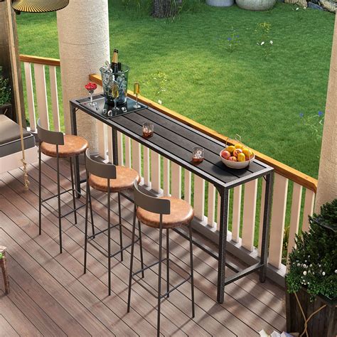 Snapklik.com : ODK 55 Inch Outdoor Bar Table, Patio Bar Height Table ...