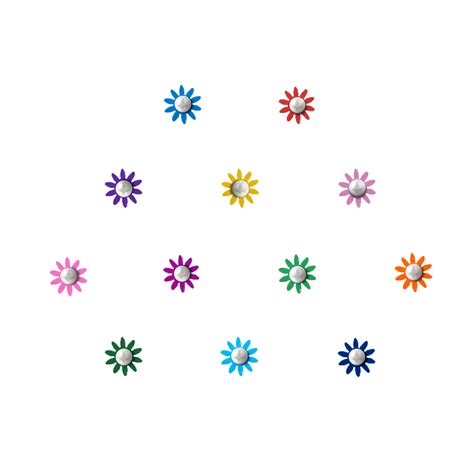 Comet Busters Cute Floral Baby Bindis Kids Face Decoration Stickers (6