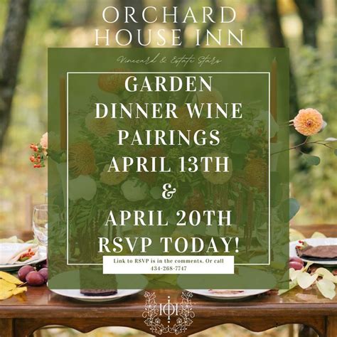 Garden Dinner Wine Pairing, 9749 Thomas Nelson Hwy, Lovingston, VA ...