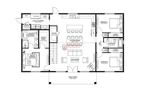 Transform Your Life with the 50x30 Barndominium Floor Plan 3 Bedroom ...