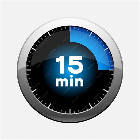 Premium Vector | Vector timer for 15 minutes