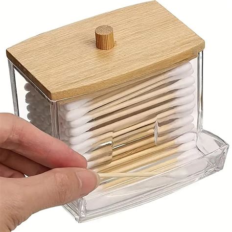DecorTwist® Cotton Swab Holder | Plastic Cotton Ball Pad Holder | Qtip ...