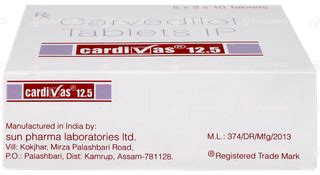 Cardivas 12.5 MG | Order Cardivas 12.5 MG Tablet Online at Truemeds