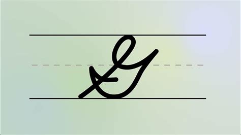 Cursive Writing - Capital Letter G | For Beginners Handwriting ...