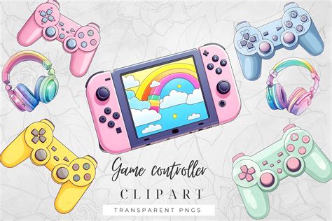 Cute Game Controllers Clipart Graphic by Digital Emporium · Creative ...