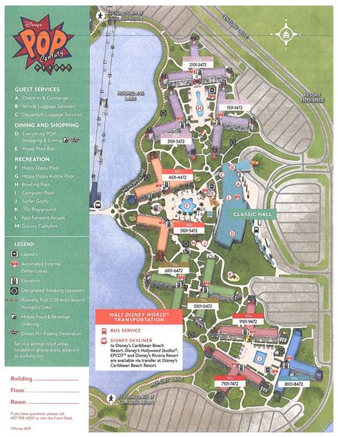 Disney's Pop Century Resort Map - Resorts Gal