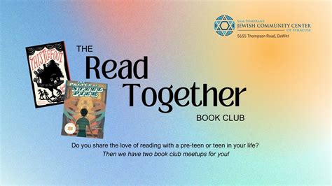 The Read Together Book Club, Jewish Community Center of Syracuse, East ...