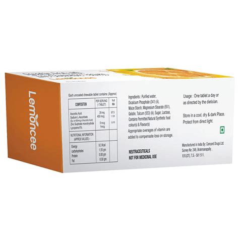 Buy Lemoncee Orange Chewable Tablet | 19 Minutes Delivery | Apollo Pharmacy