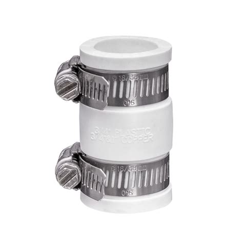 Fernco 1056-075 3/4" Flexible PVC Pipe Coupling for Plastic and Copper ...