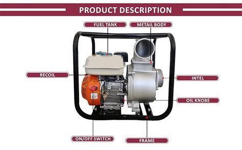 DVI 4 STROKE 6.5HP PORTABLE PETROL WATER PUMP (4 INCH) WATER PUMP ...