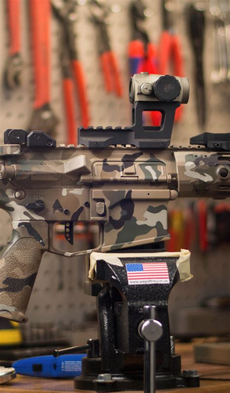 Download wallpaper American, AR-15, vise, a semi-automatic rifle ...