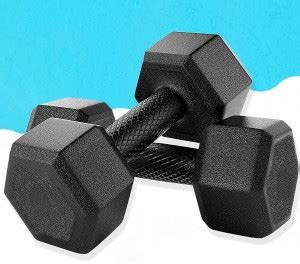 AKTIV 1Kg Pair PVC Black Fixed Weight Dumbbell (2 kg) Fixed Weight ...