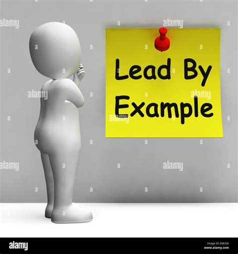 Lead By Example Note Meaning Mentor And Inspire Stock Photo - Alamy