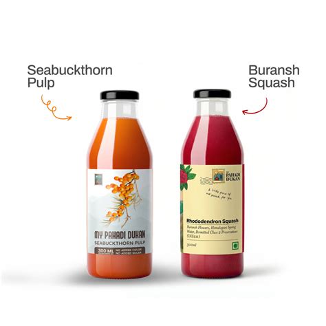 Buy Sea Buckthorn & Buransh Juice Combo (300ml Each) – My Pahadi Dukan