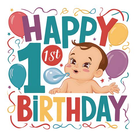 20 Free Printable "happy 1st Birthday" Images: Celebrate in Style ...