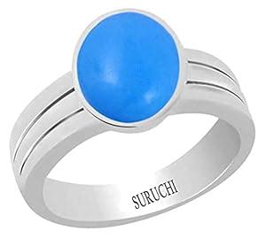 Suruchi Gems & Jewels Sterling Silver Turquoise/Firoza Astrological ...