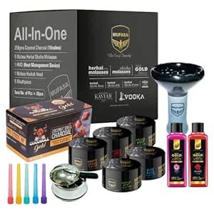 MUFASA PREMIUM HERBAL HOOKAH SHISHA COMBO ALL IN ONE. MOLASSES- GRAPE ...