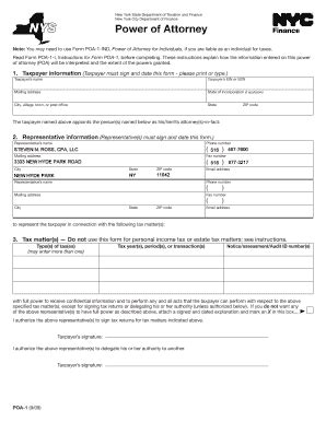 Fillable Online New York State Power of Attorney - Business - Steven N ...