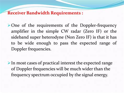 Radar Systems- Unit-II : CW and Frequency Modulated Radar | PPTX