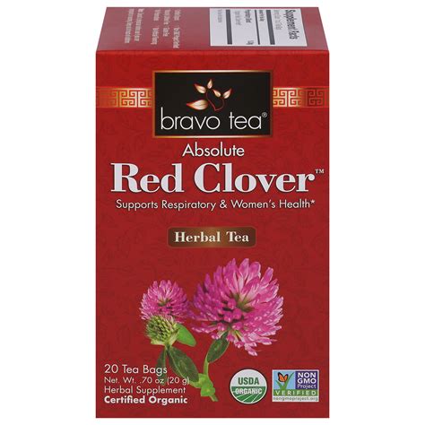 Bravo Tea Red Clover Herbal Tea Bags, 20 Ea - Walmart.com