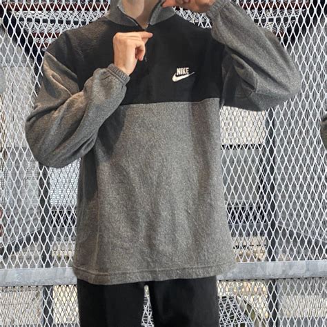Nike Men's Grey and Black Sweatshirt | Depop