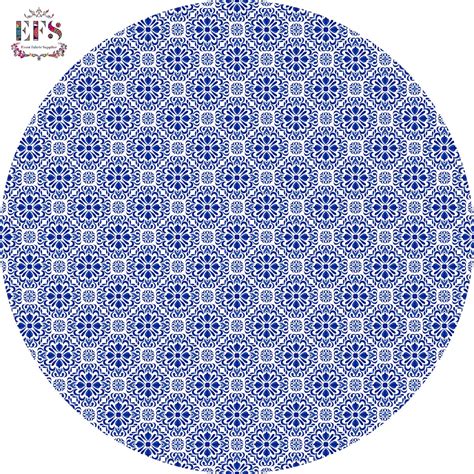 Blue pottery design table cover – EFS