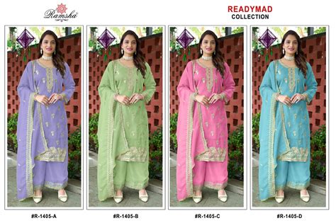 R 1405 Ramsha Pakistani Readymade Suits Supplier India – Kavya Style Plus