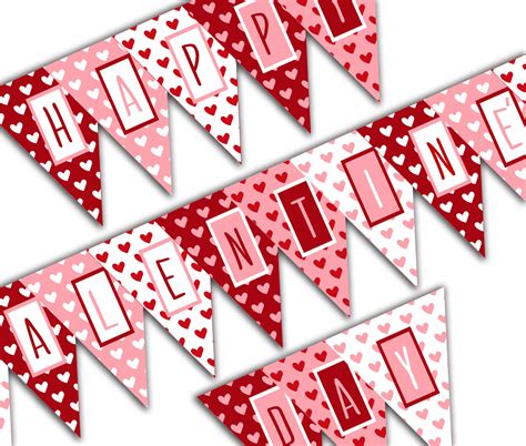 Free Printable Happy Valentines Day Banner Printable - Printable Word ...