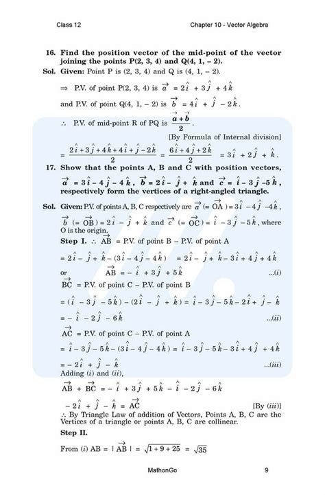 Image result for Vector Chapter Class 12 Maths