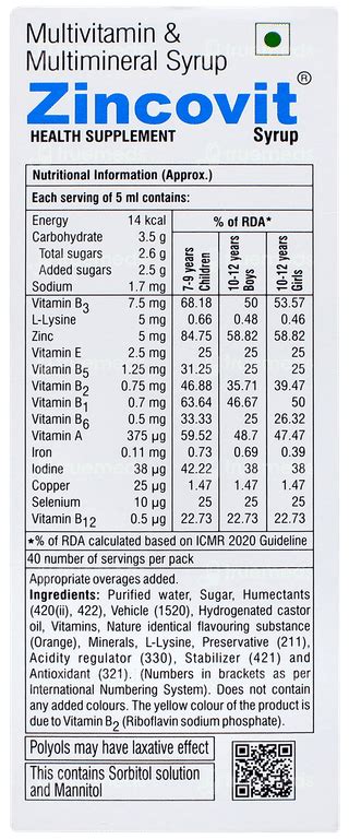 Zincovit Syrup: Uses, Side Effects, Price & Substitutes